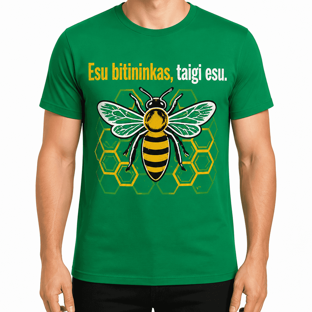 Marškinėlis bitininkui – Esu bitininkas, taigi esu.