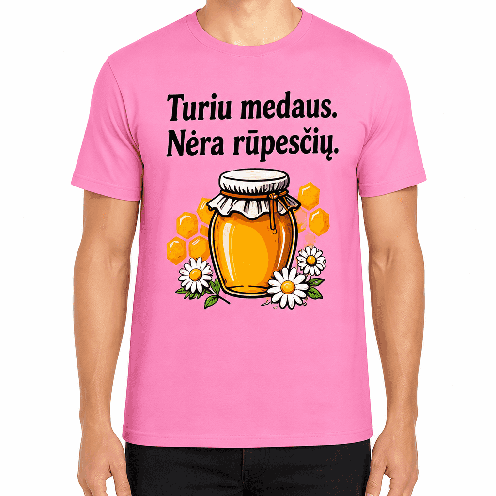 Marškinėlis bitininkui – Turiu medaus. Nėra rūpesčių.