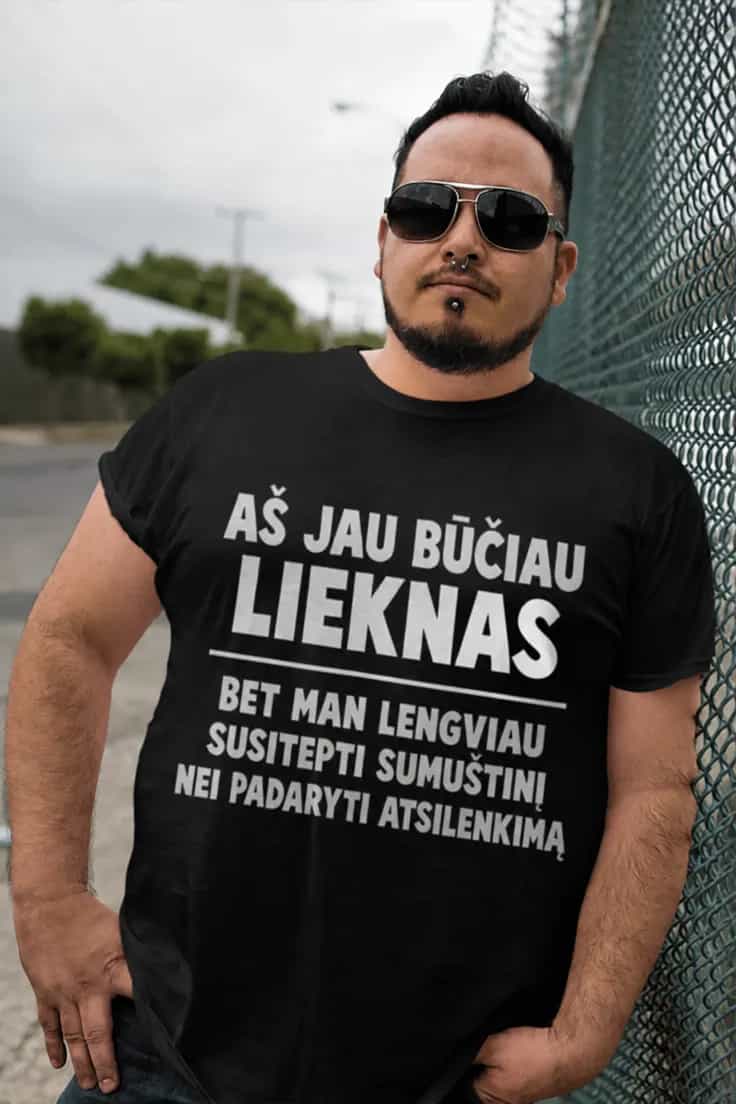 Juokingi marškinėliai apie lieknumą – AŠ JAU BŪČIAU