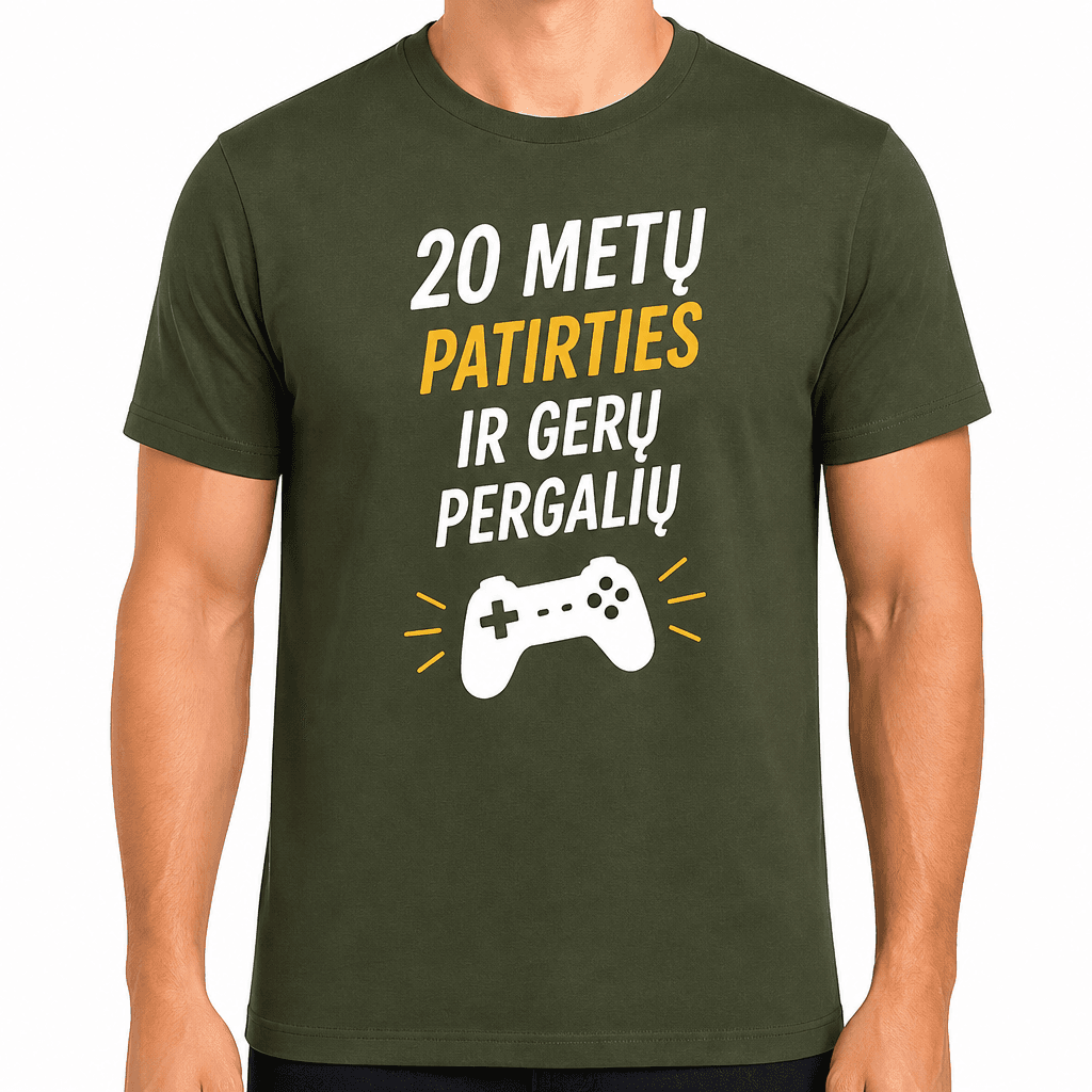 Marškinėliai 20-mečiui – 20 metų patirties ir gerų pergalių
