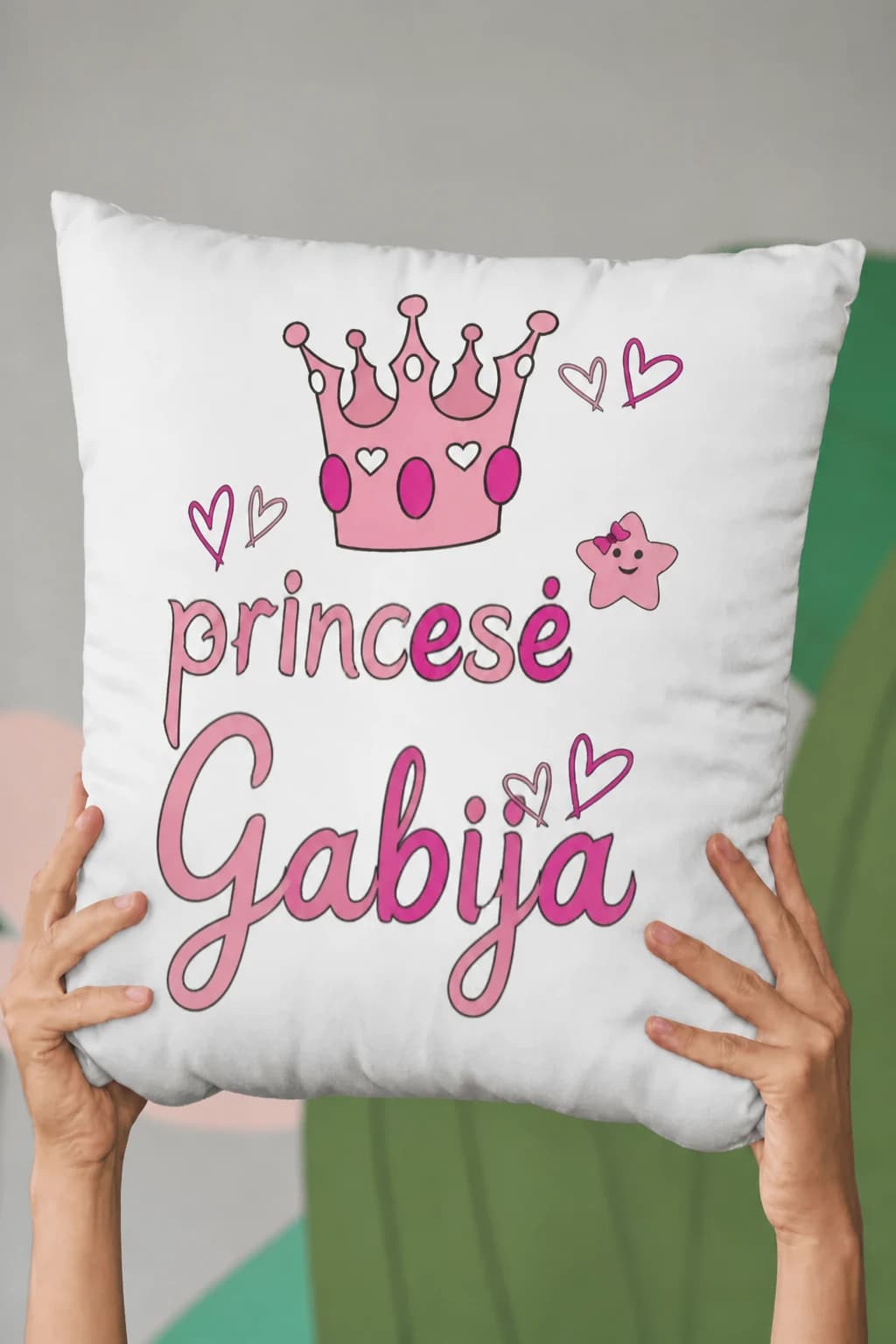 Dekoratyvinė pagalvėlė „Princesė“ su vardu