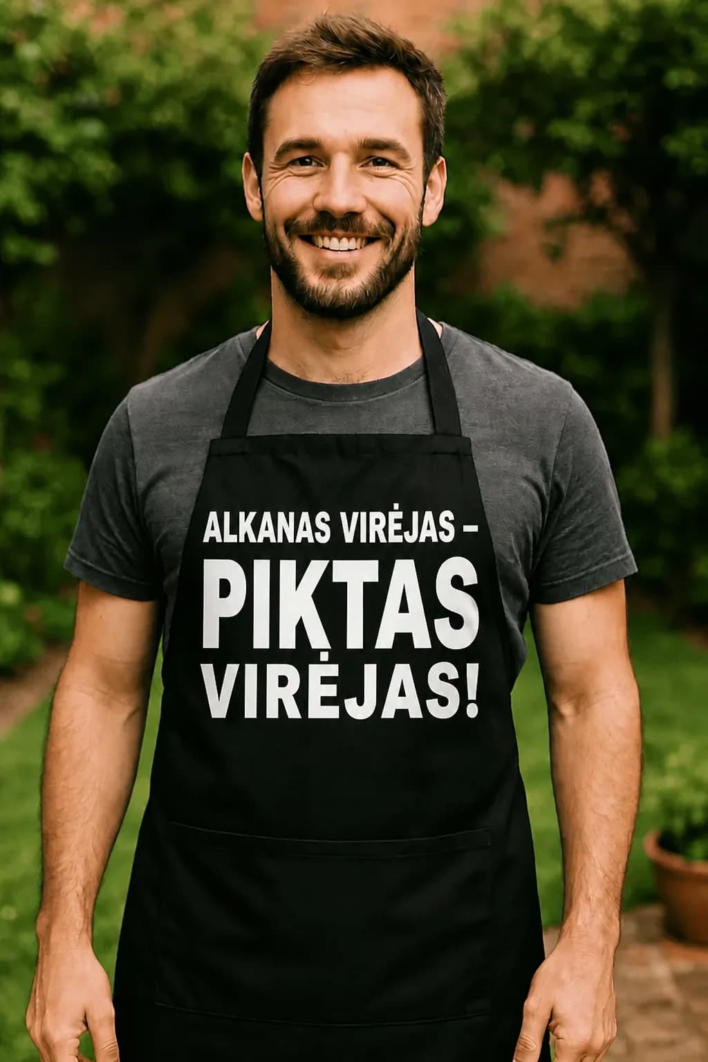 Juokinga prijuostė „Alkanas virėjas – piktas virėjas!“