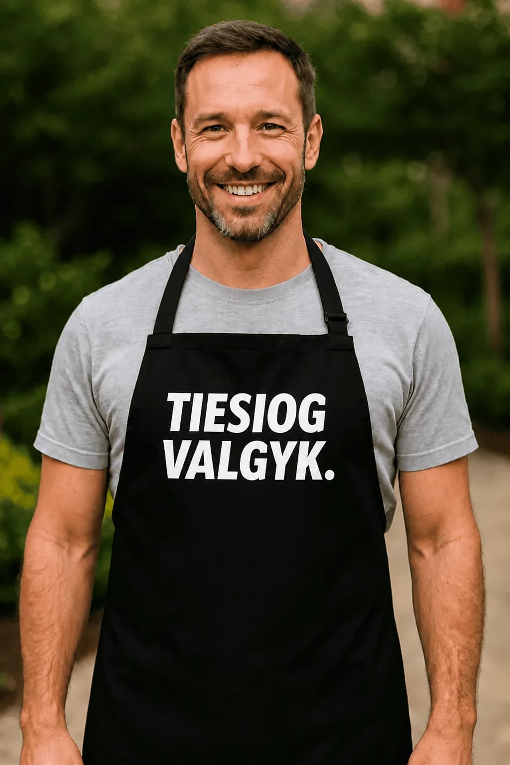 Juokinga prijuostė „Tiesiog valgyk“