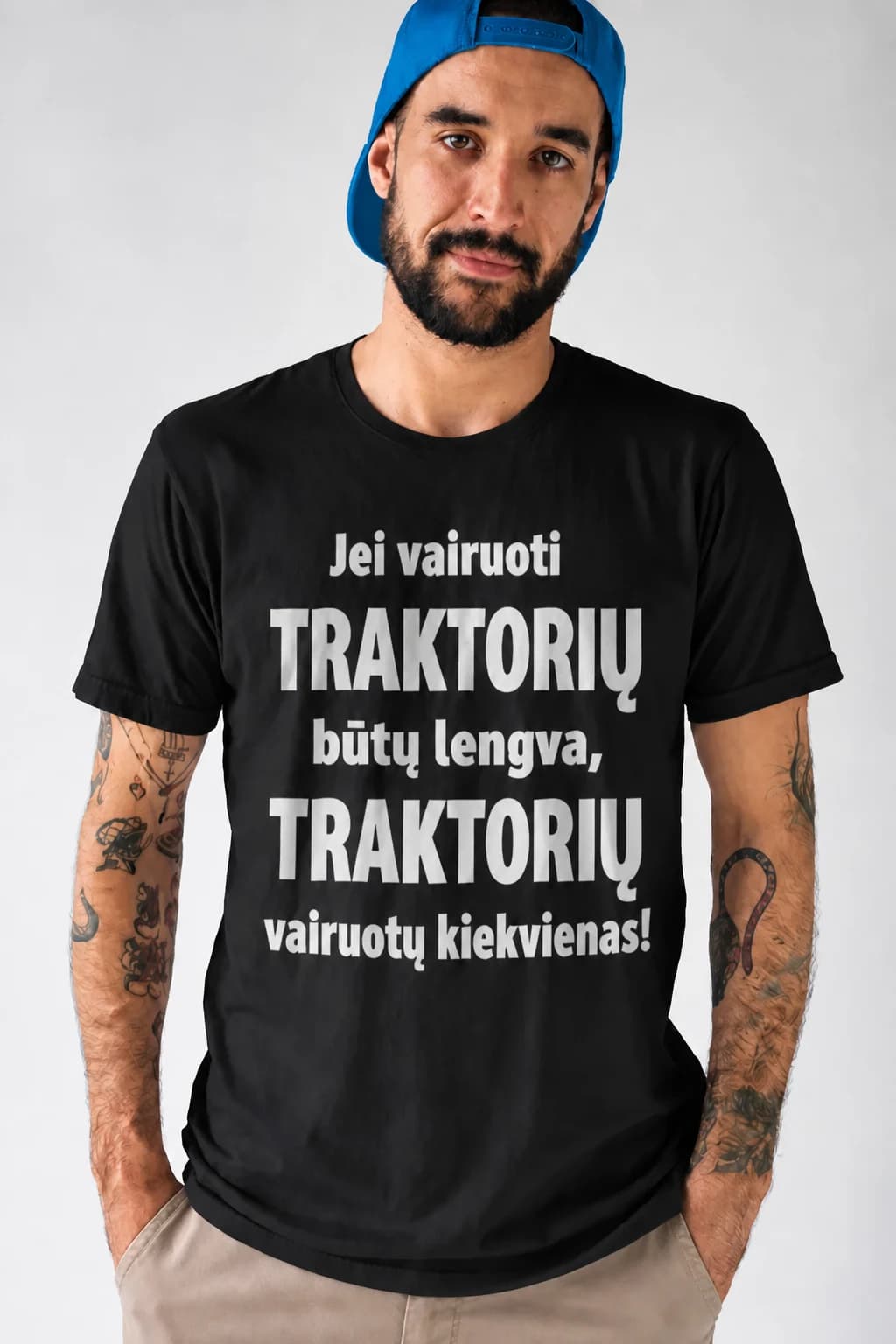 Juokingi marškinėliai „Jei vairuoti būtų lengva“ su tavo automobiliu