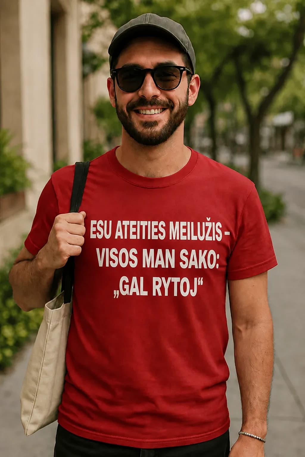 Juokingi marškinėliai „Esu ateities meilužis“