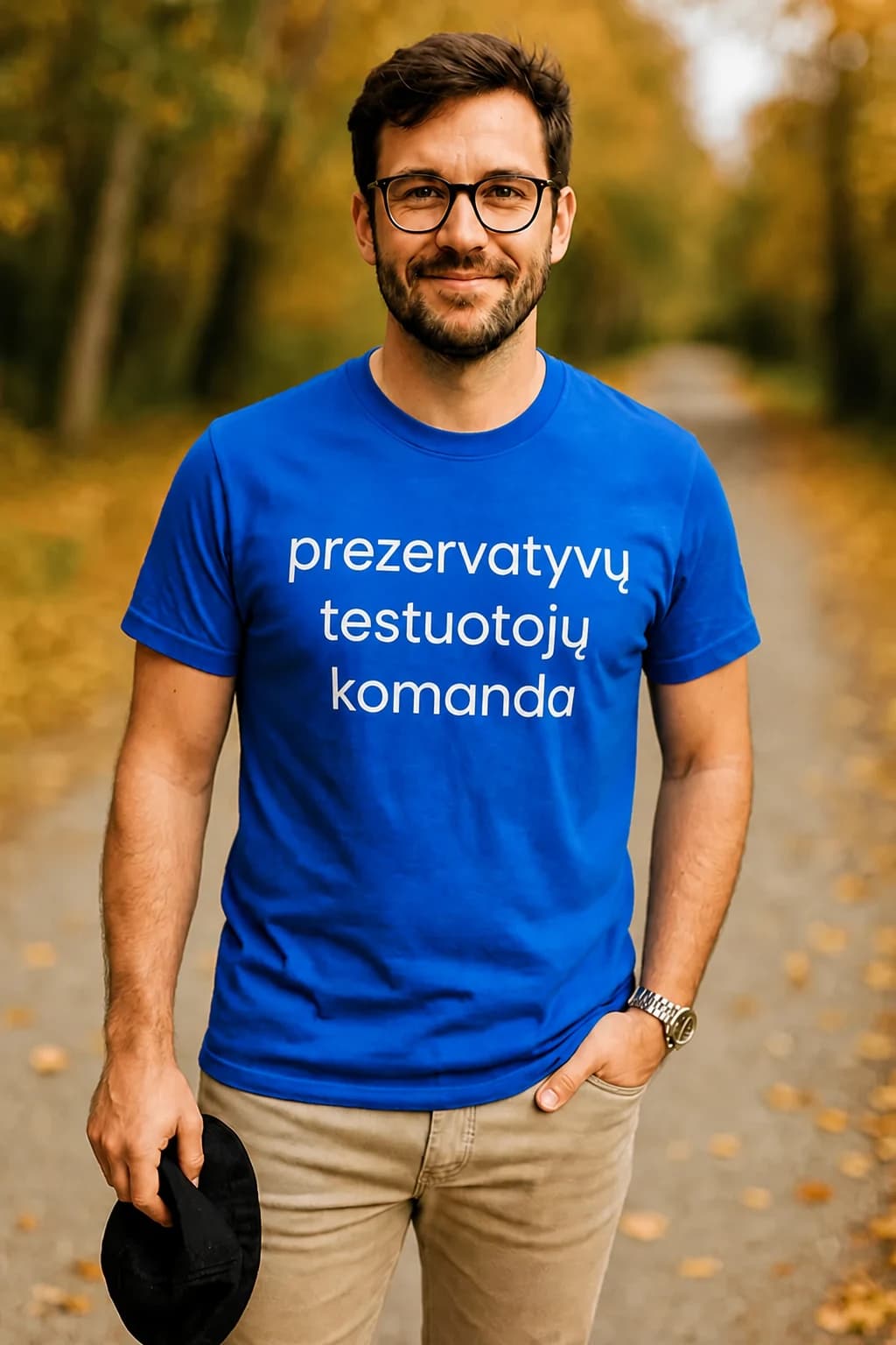 Juokingi marškinėliai „Prezervatyvų testuotojų komanda“