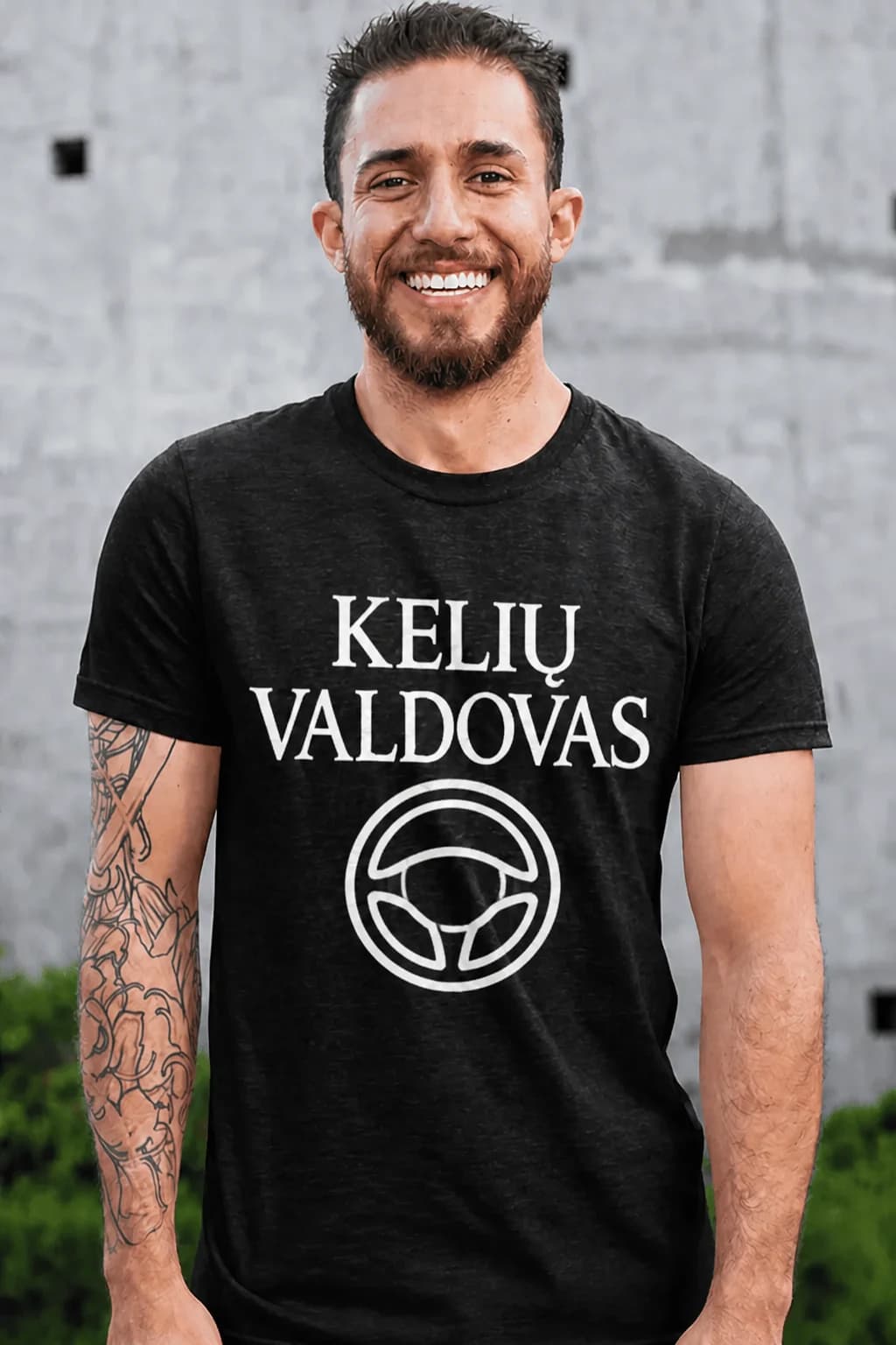 Juokingi marškinėliai vairuotojui „Kelių valdovas“
