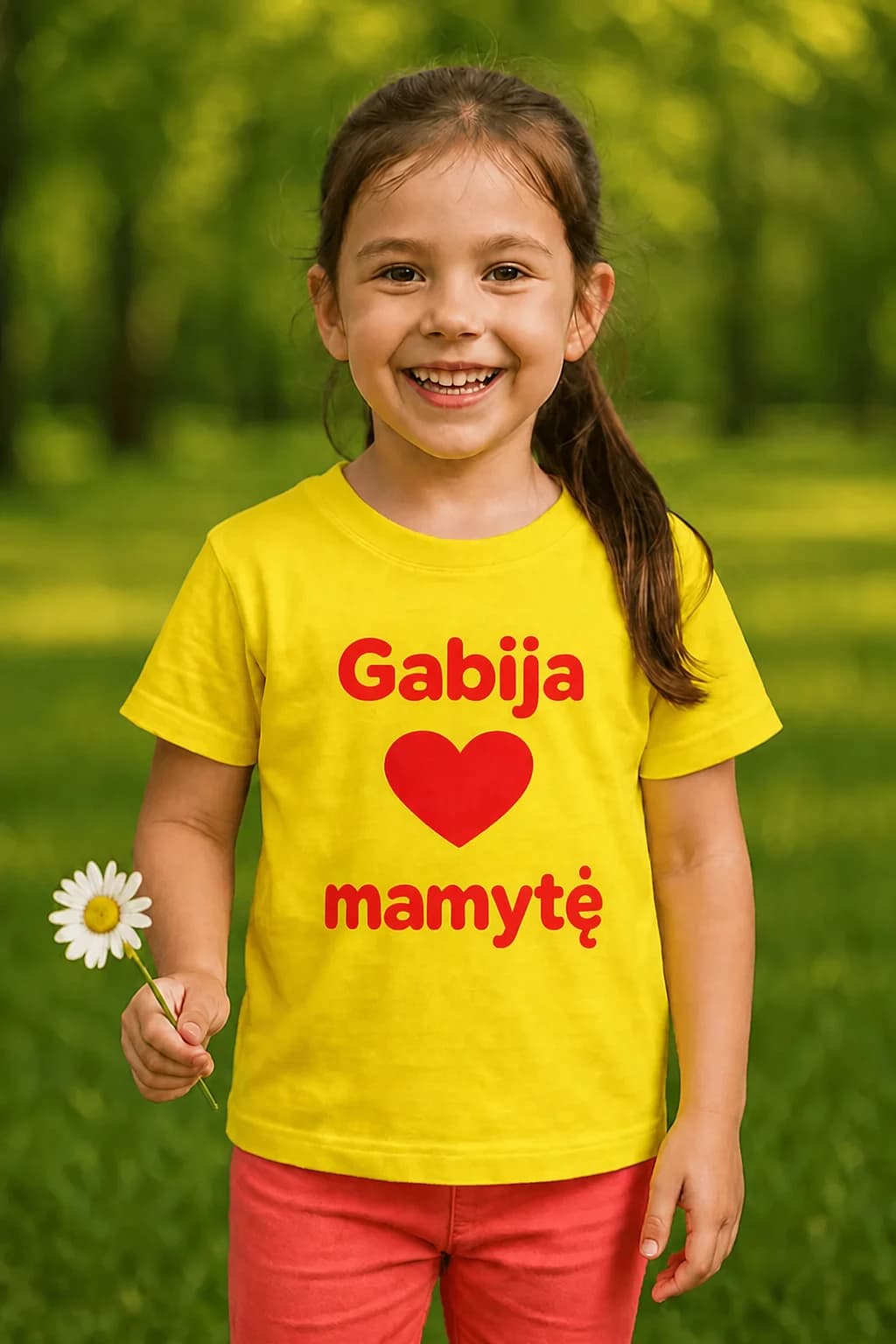 Vaikiški marškinėliai su vardu „Myliu mamytę“
