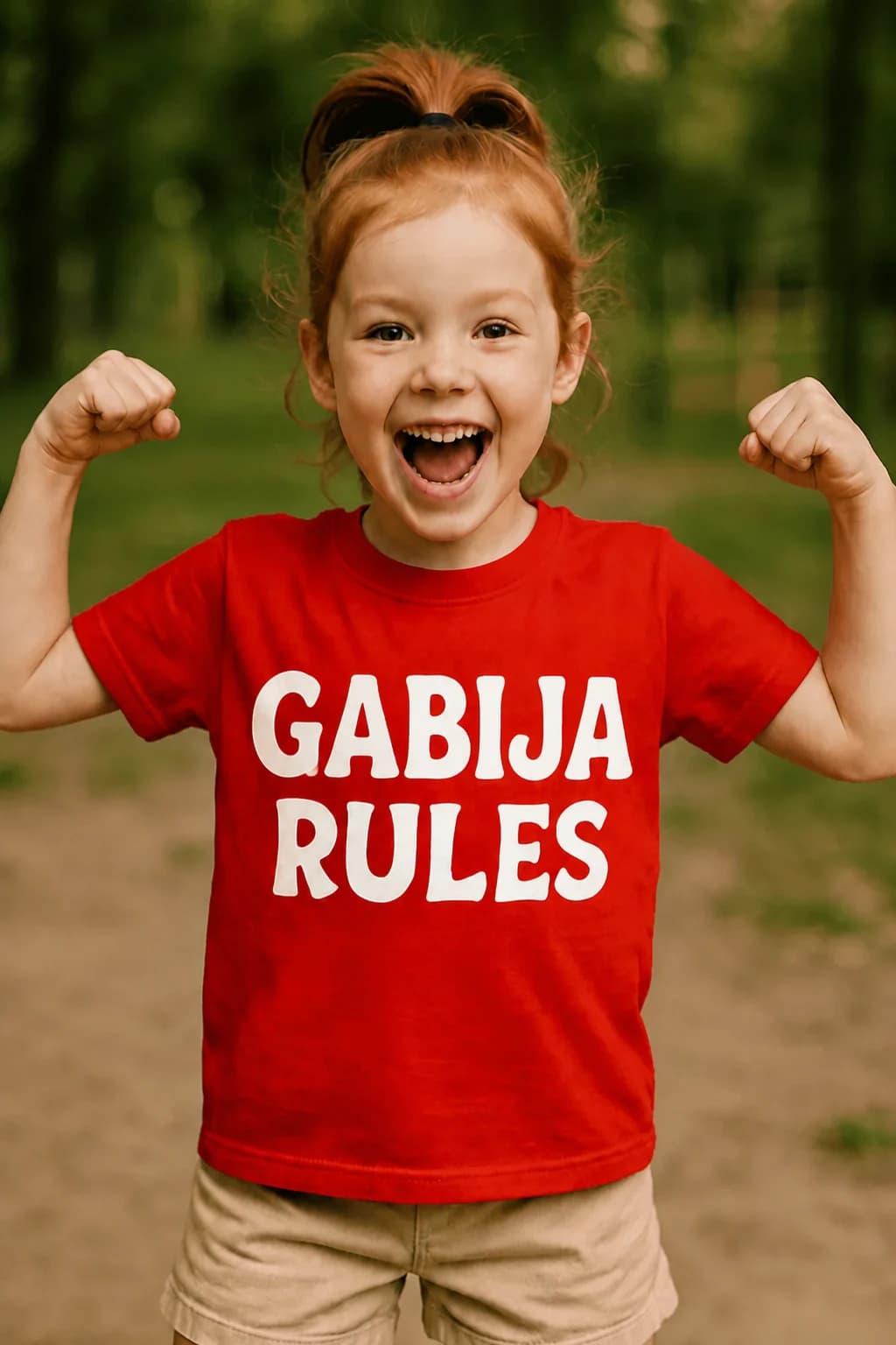 Vaikiški marškinėliai „… rules“ su vardu