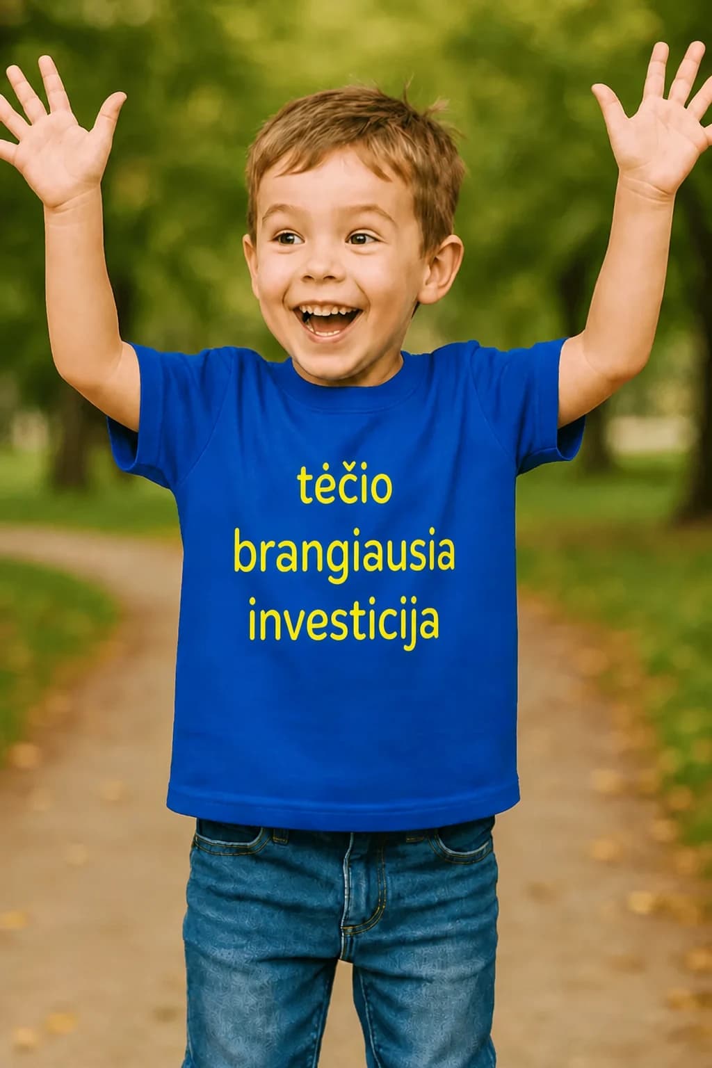 Vaikiški marškinėliai „Tėčio brangiausia investicija“