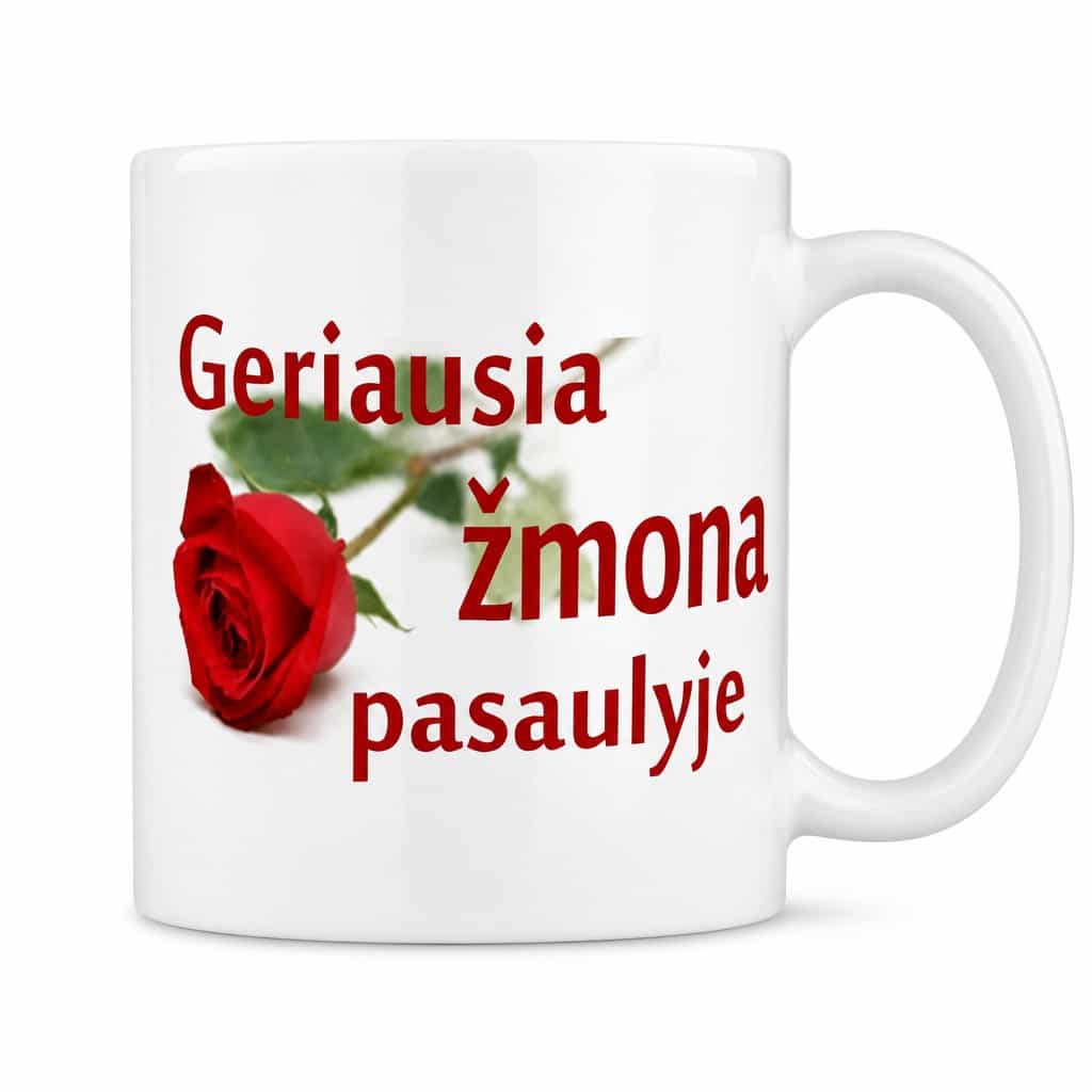 Juokingas puodelis Geriausia žmona pasaulyje