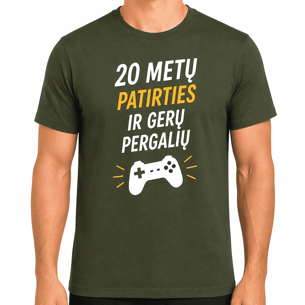 Marškinėliai 20-mečiui – 20 metų patirties ir gerų pergalių