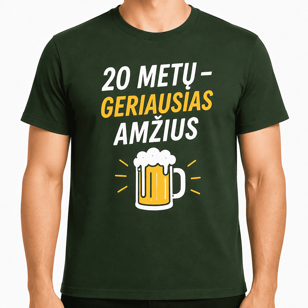 Marškinėliai 20-mečiui – 20 metų – geriausias amžius