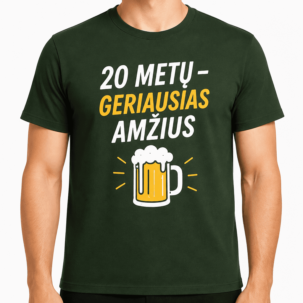 Marškinėliai 20-mečiui – 20 metų – geriausias amžius