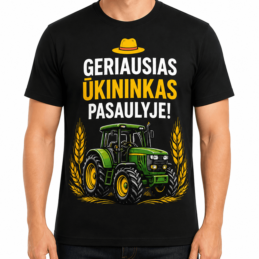 Marškinėlis ūkininkui – GERIAUSIAS ŪKININKAS PASAULYJE!