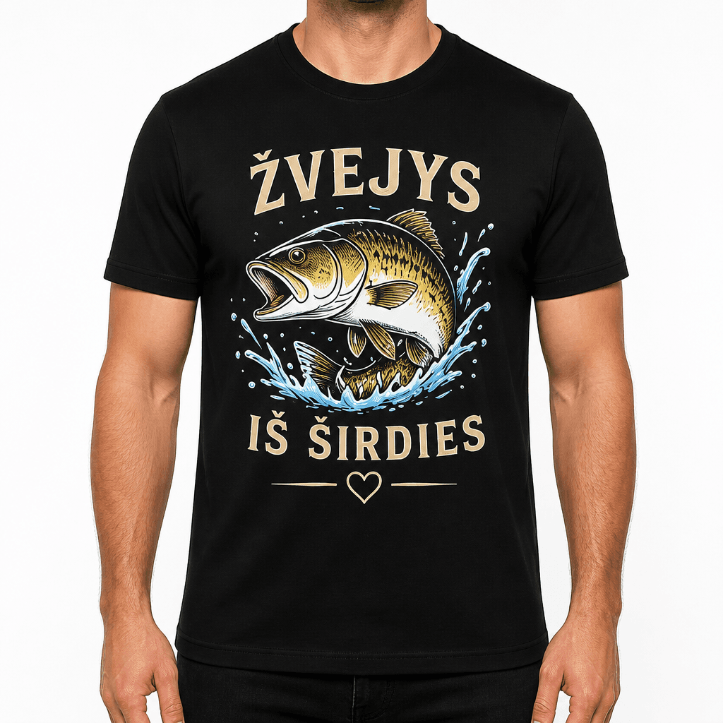 Marškinėliai žvejui – ŽVEJYS IŠ ŠIRDIES