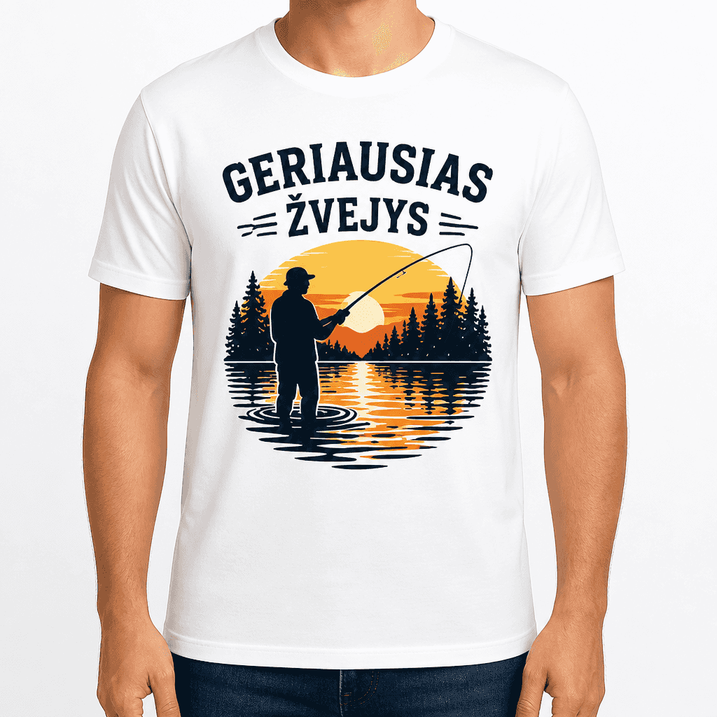 Marškinėliai žvejui – GERIAUSIAS ŽVEJYS