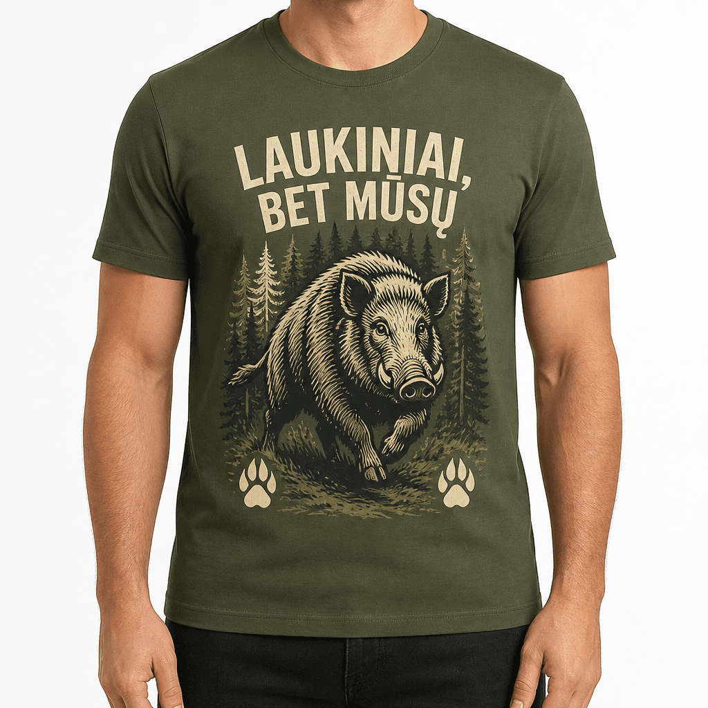 Medžiotojo marškinėlis – LAUKINIAI, BET MŪSŲ