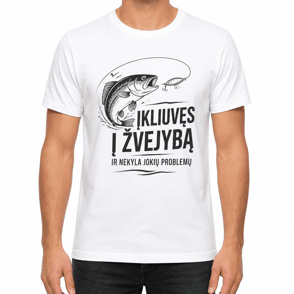 Marškinėliai žvejui – ĮKLIUVĘS Į ŽVEJYBĄ