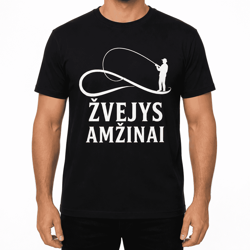 Marškinėliai žvejui – ŽVEJYS AMŽINAI