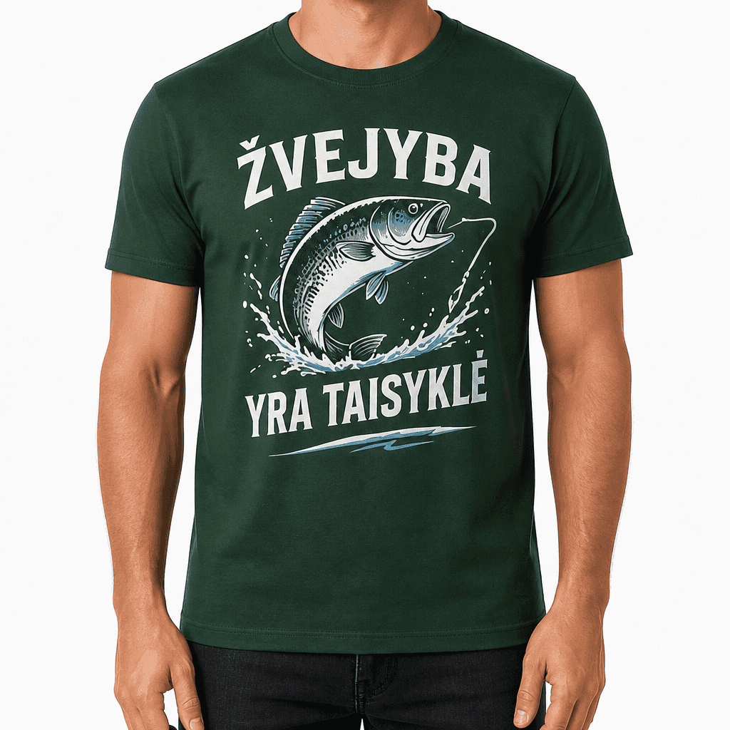 Marškinėliai žvejui – ŽVEJYBA YRA TAISYKLĖ