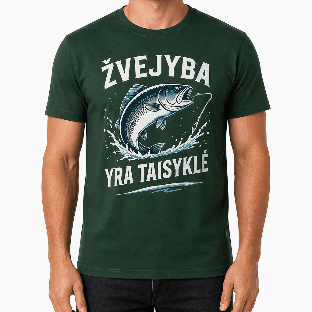 Marškinėliai žvejui – ŽVEJYBA YRA TAISYKLĖ