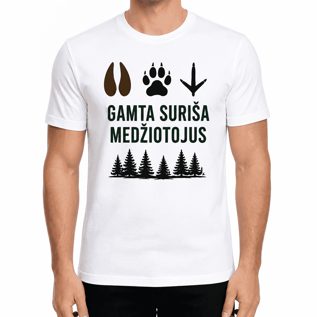 Medžiotojo marškinėlis – GAMTA SURIŠA MEDŽIOTOJUS