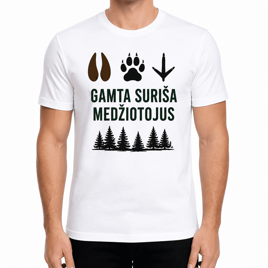 Medžiotojo marškinėlis – GAMTA SURIŠA MEDŽIOTOJUS
