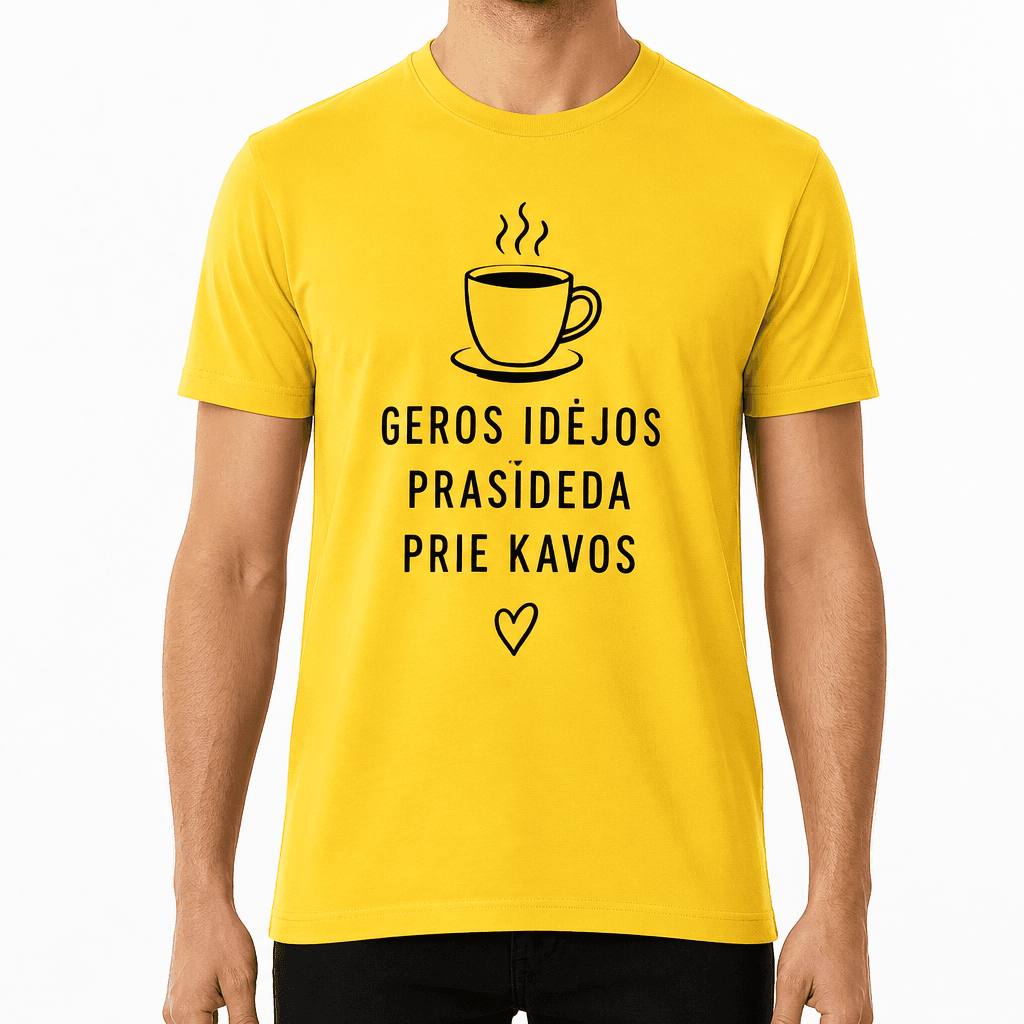 Marškinėlis kolegai – GEROS IDĖJOS PRASIDEDA PRIE KAVOS