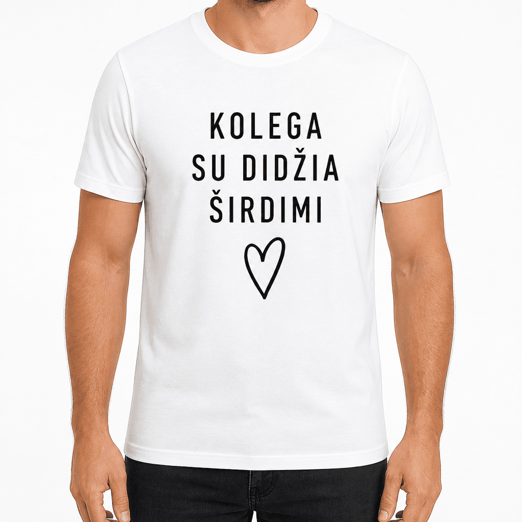 Marškinėlis kolegai – KOLEGA SU DIDŽIA ŠIRDIMI