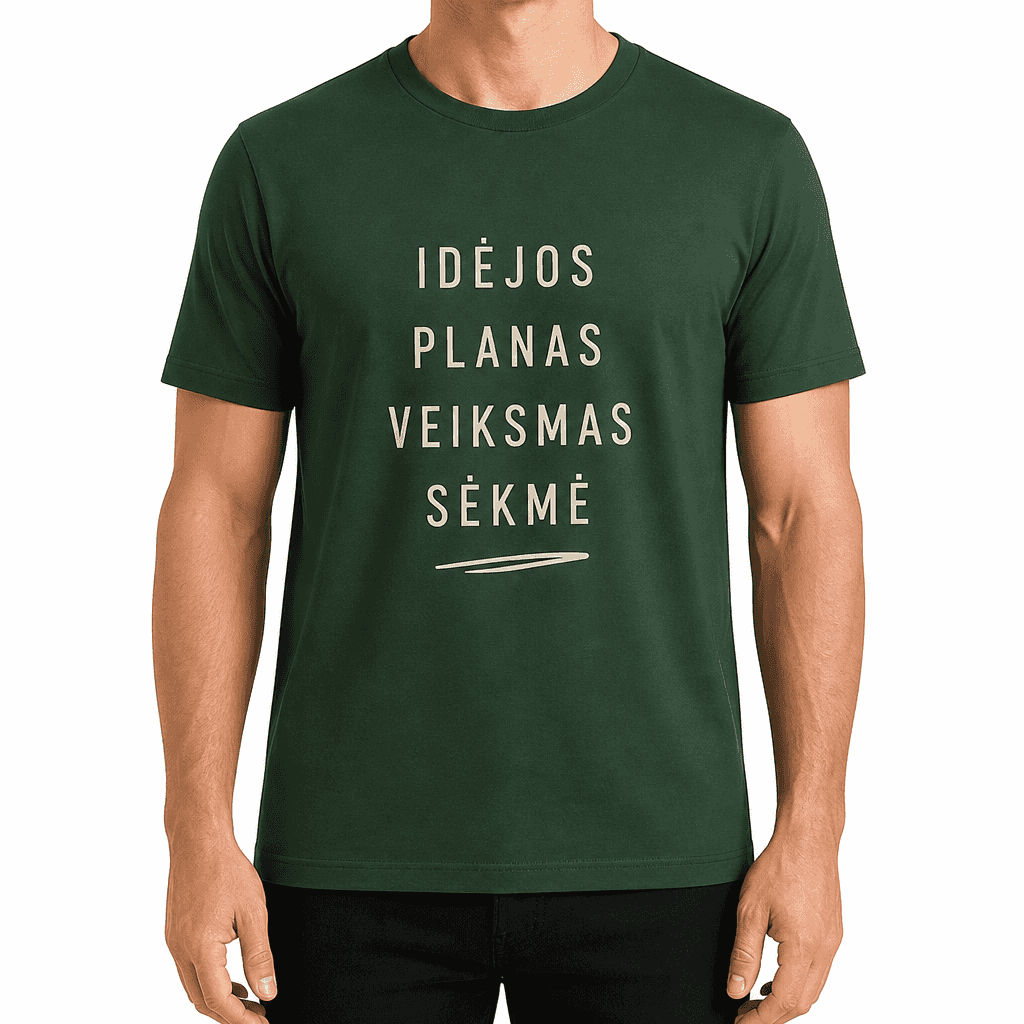 Marškinėlis kolegai – IDĖJOS PLANAS VEIKSMAS SĖKMĖ