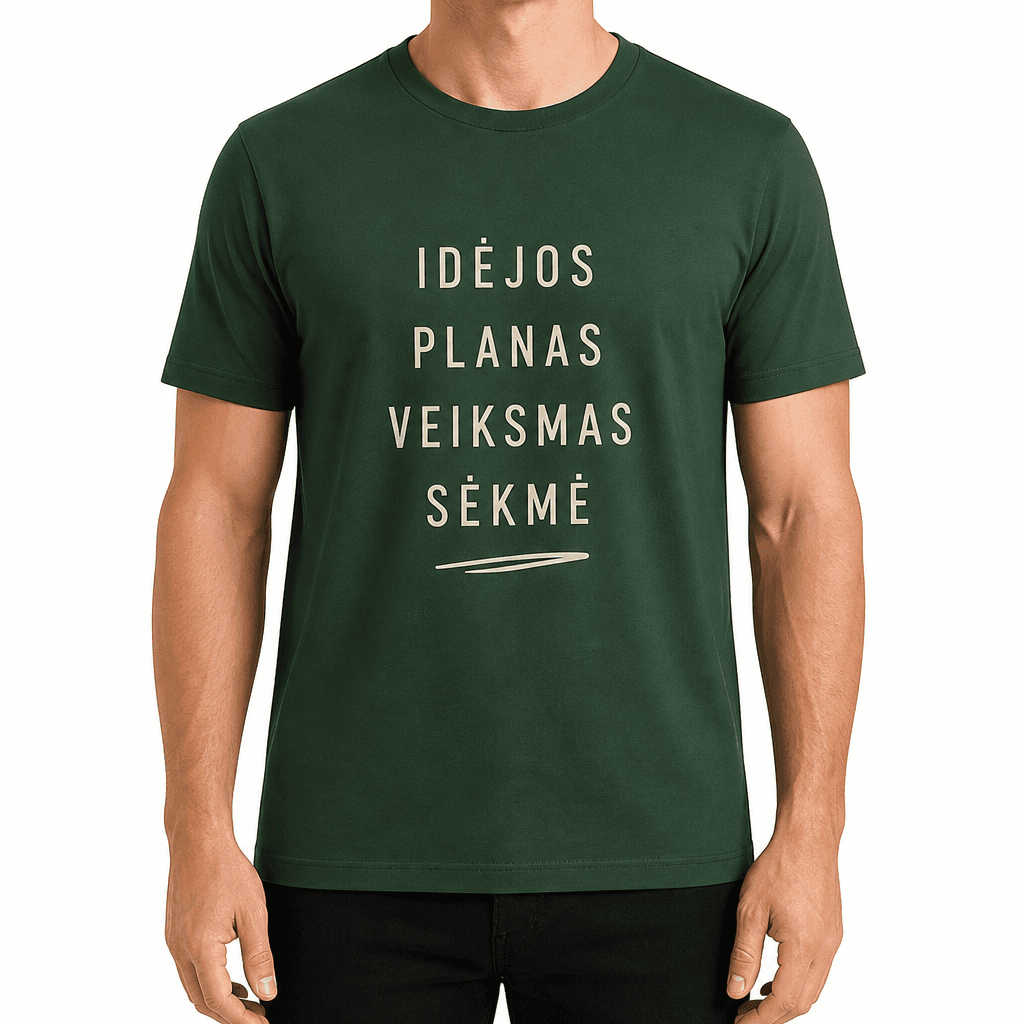 Marškinėlis kolegai – IDĖJOS PLANAS VEIKSMAS SĖKMĖ