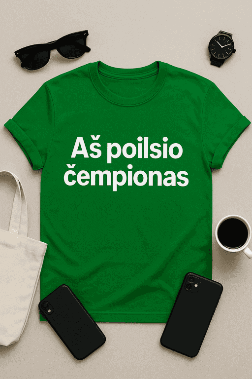 Aš poilsio čempionas – Juokingi marškinėliai