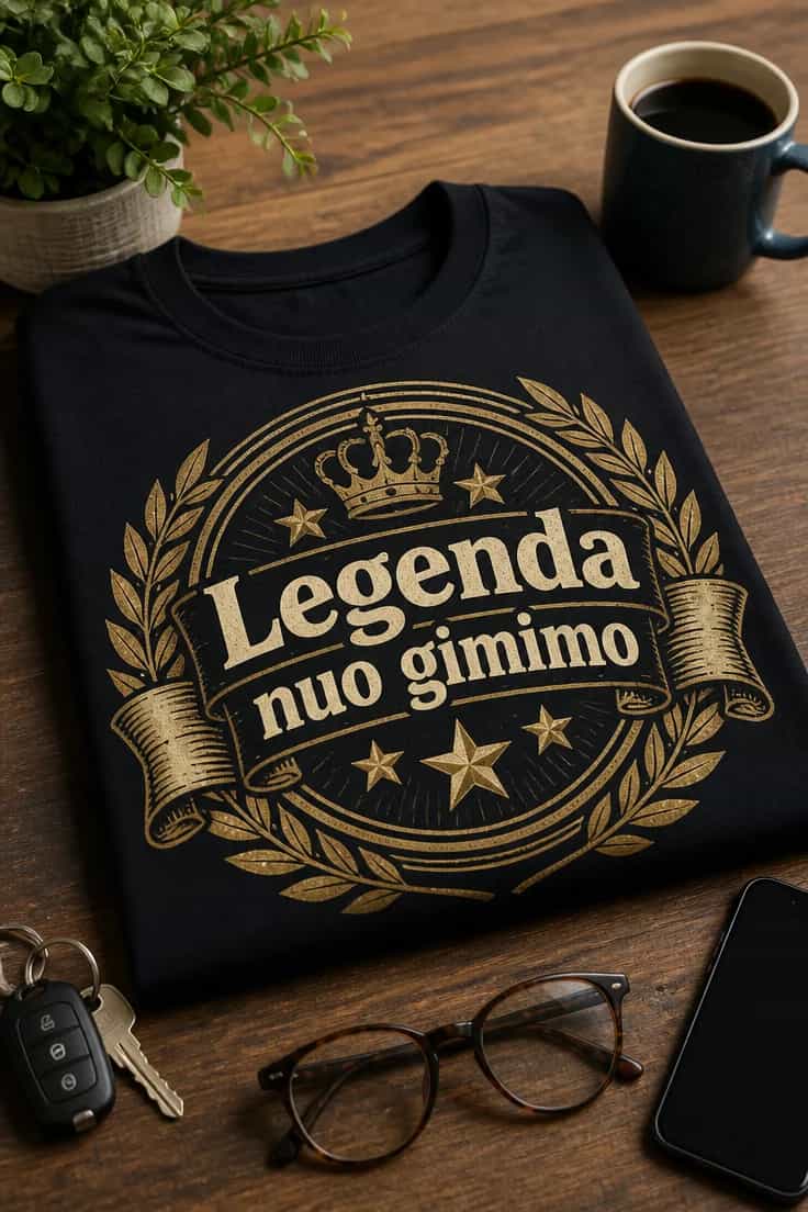 Gimtadienio marškinėliai „Legenda nuo gimimo“