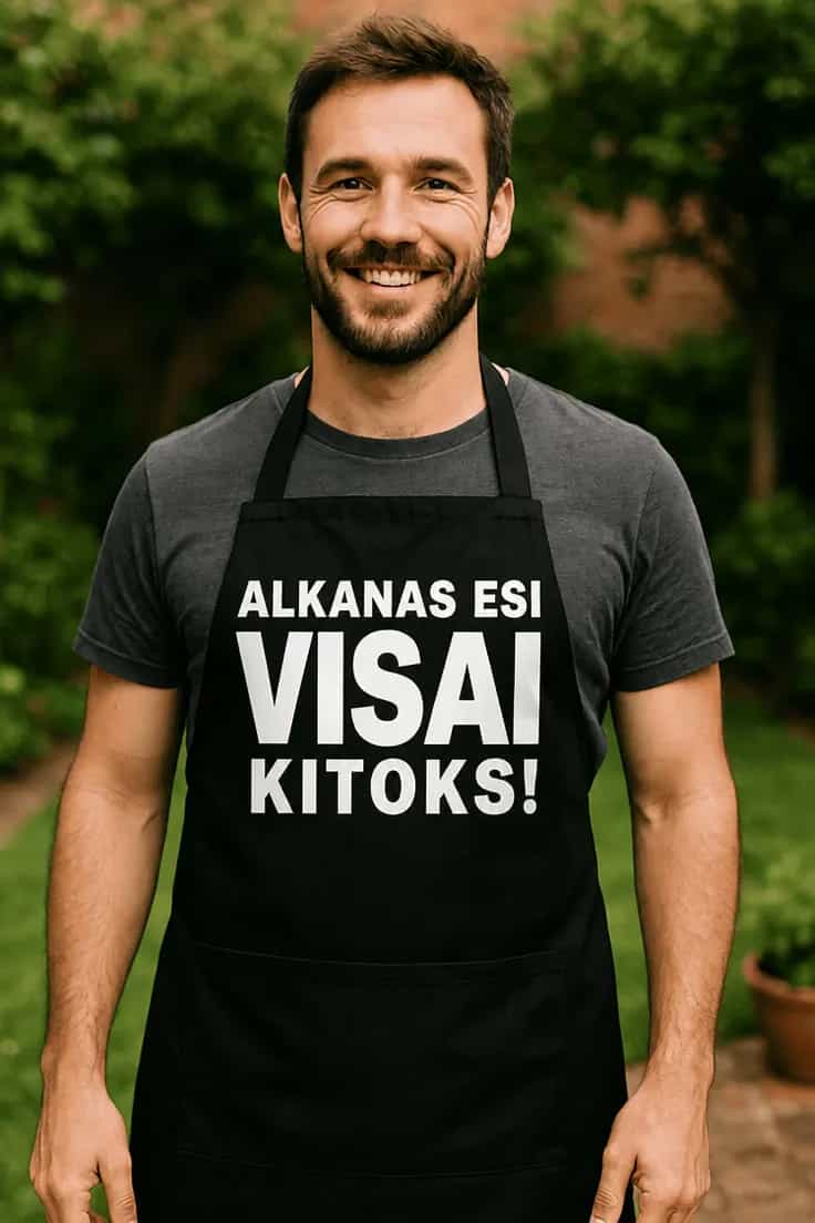 Juokinga prijuostė ALKANAS ESI VISAI KITOKS!