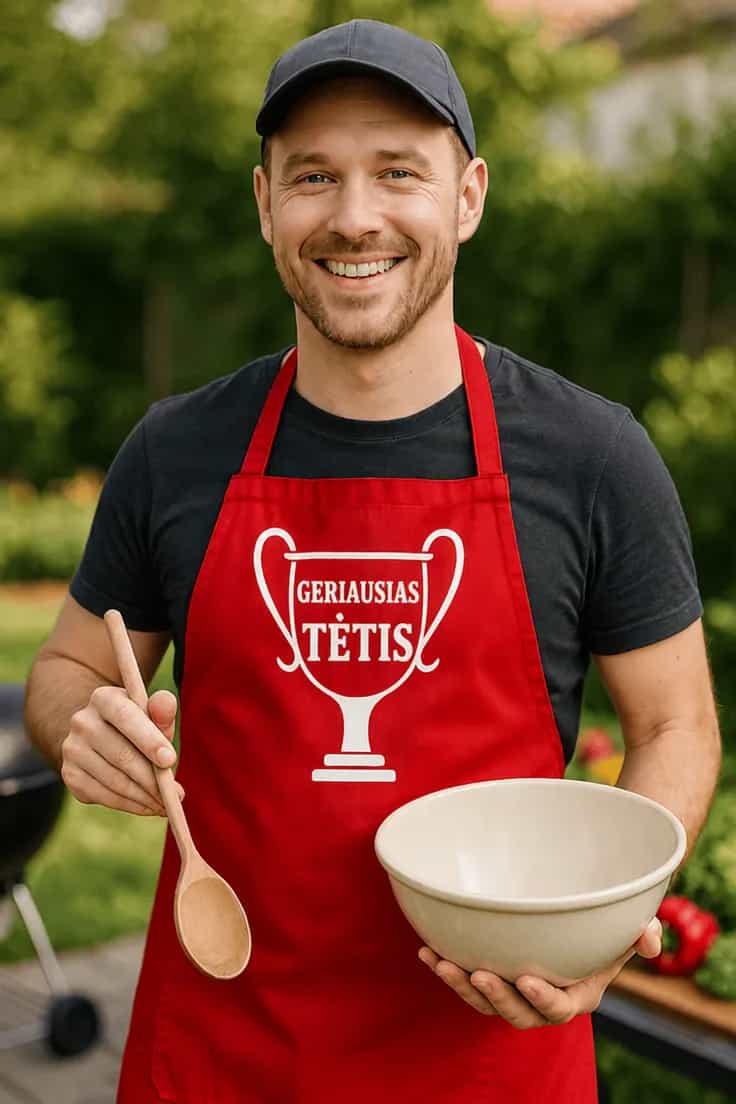 Juokinga prijuostė Geriausias tėtis – GERIAUSIAS TĖTIS