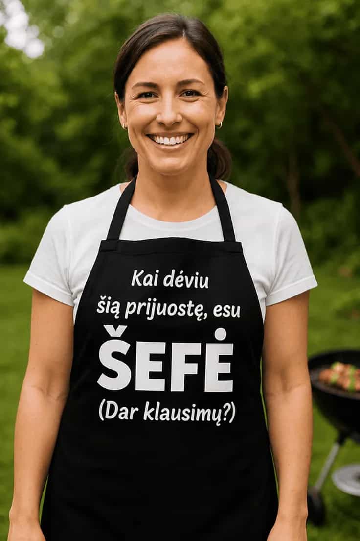 Juokinga prijuostė Kai dėviu esu šefė – ŠEFĖ