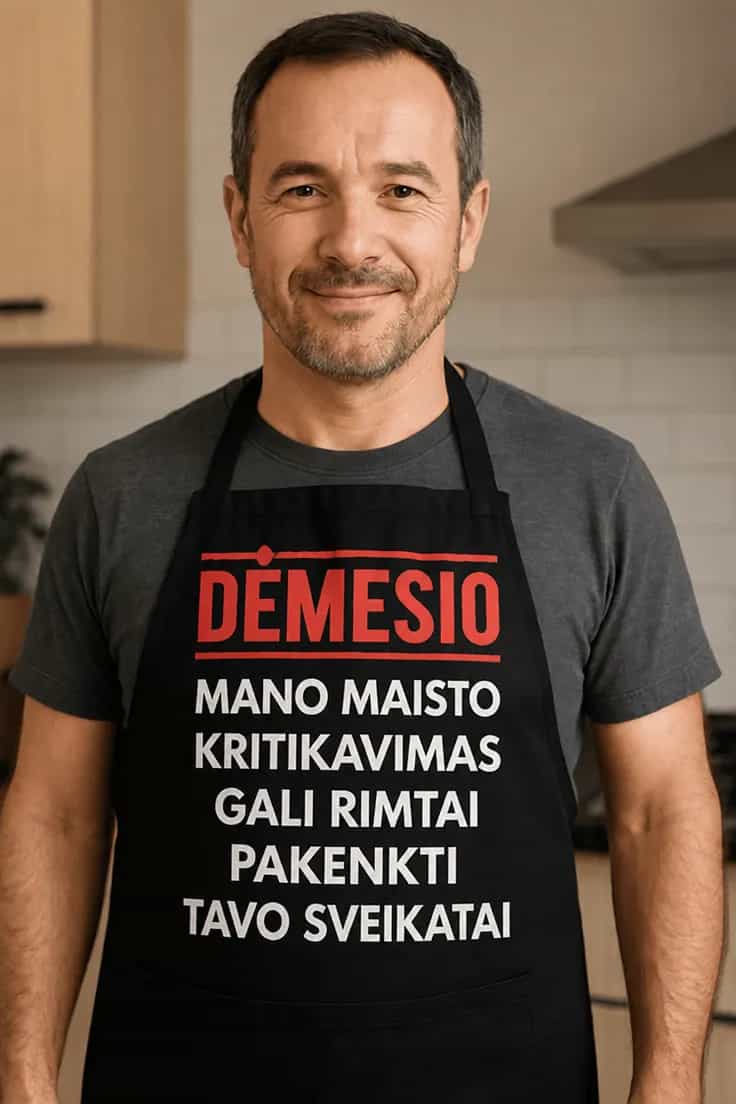 Juokinga prijuostė Nekritikuok mano maisto