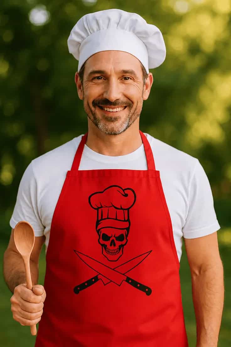 Juokinga prijuostė Virėjas skeletas