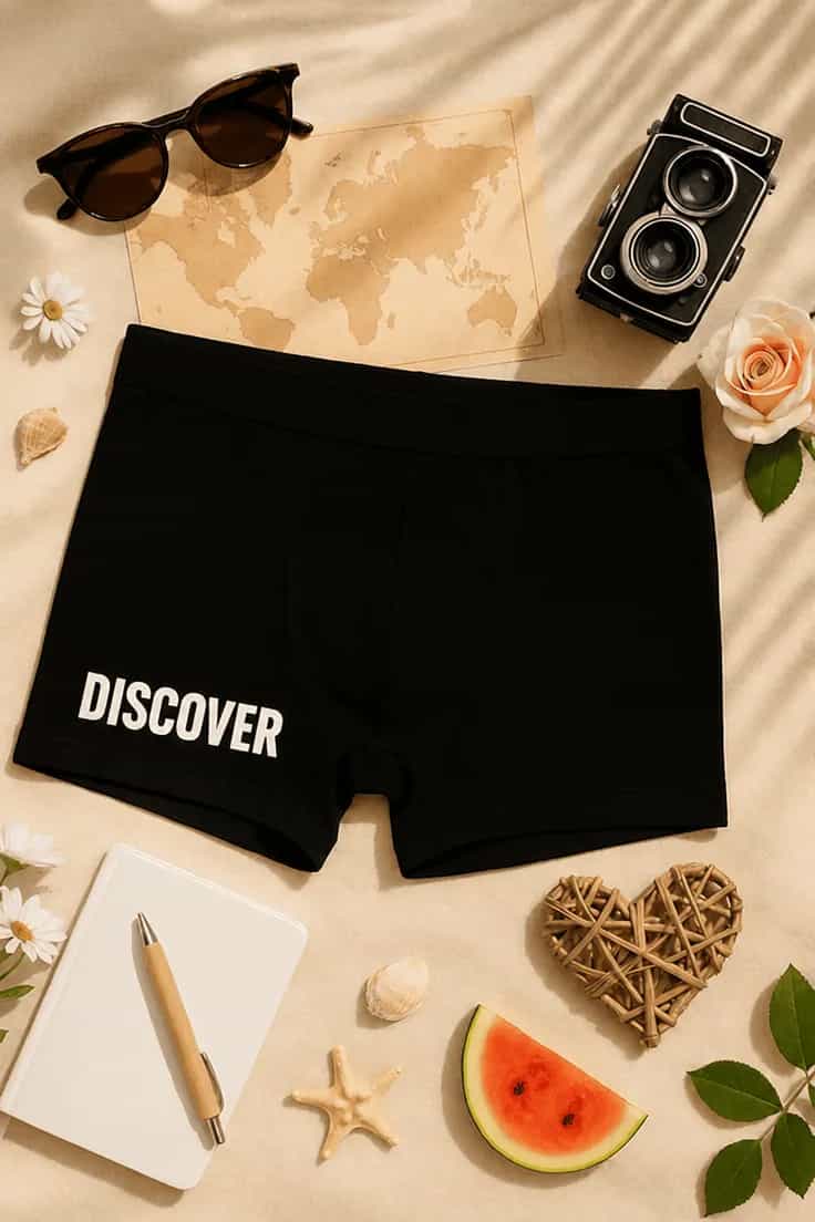 Juokingi bokseriai Discover užrašas – 100 DISCOVER
