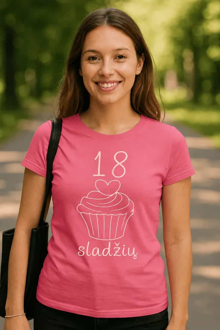 Juokingi marškinėliai 18 saldžių – 18 saldžių