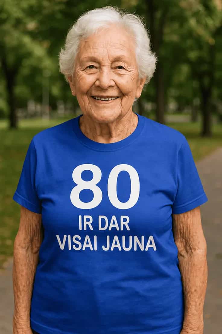 Marškinėliai 80 ir dar visai jauna