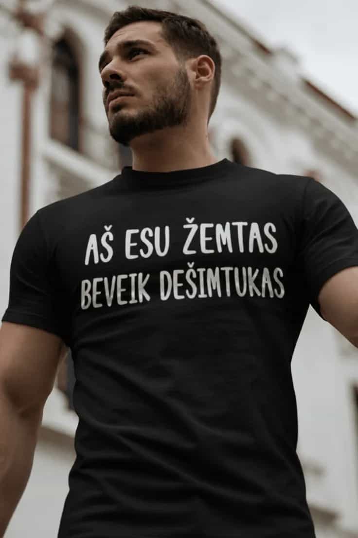 Juokingi marškinėliai Aš esu žentas – AŠ ESU ŽENTAS