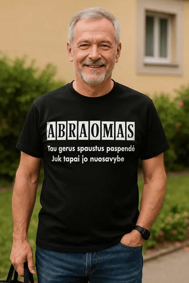 Juokingi marškinėliai Abraomo spąstai – ABRAOMAS