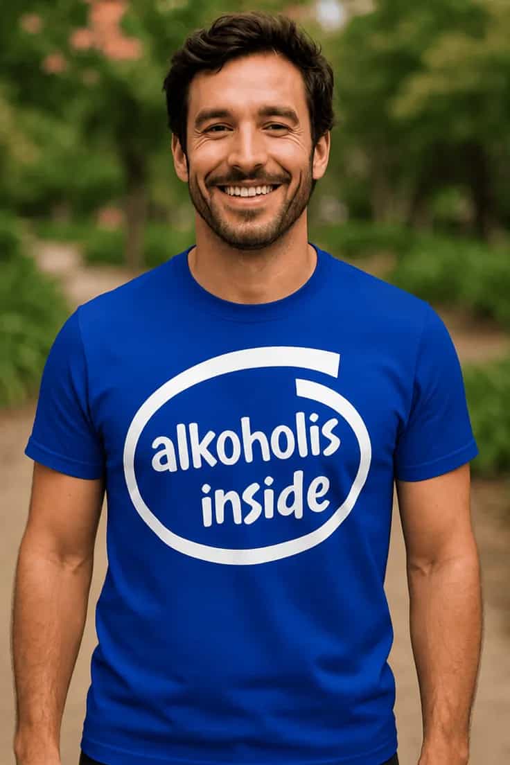 Juokingi marškinėliai Alkoholis inside