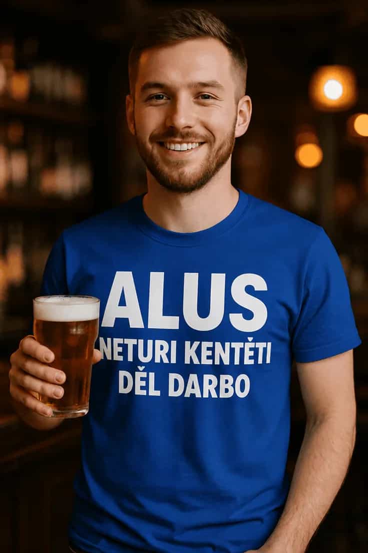 Juokingi marškinėliai Alus neturi kentėti