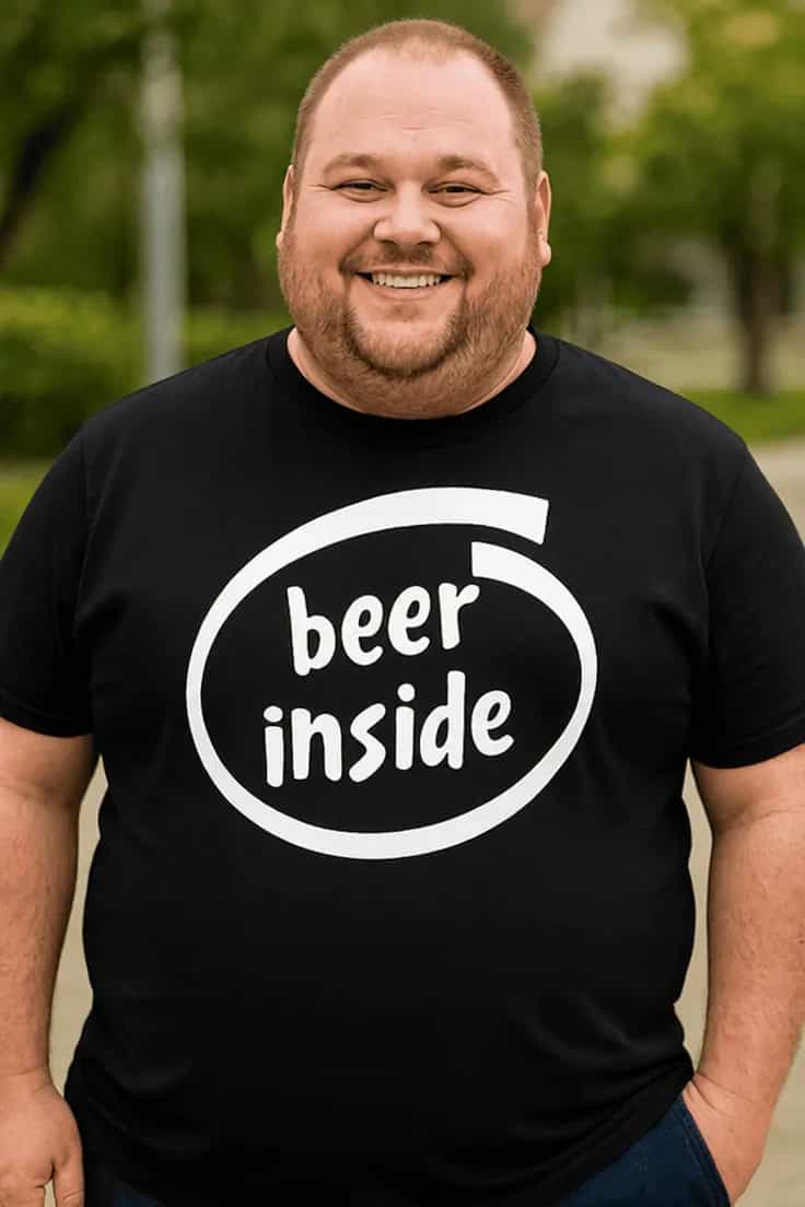 Juokingi marškinėliai Alus viduje – beer inside