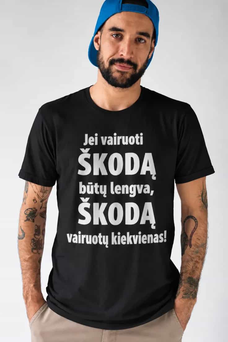 Marškinėliai Jei vairuoti būtų lengva – ženklas pagal norą