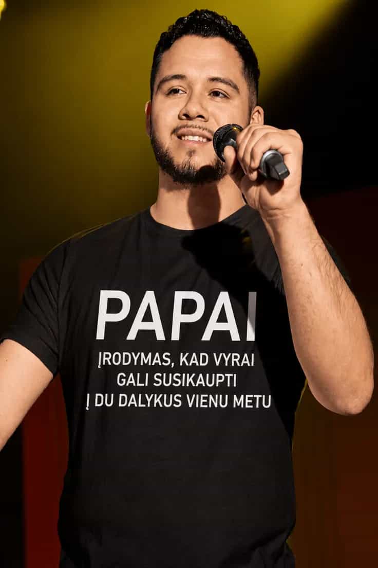 Juokingi marškinėliai Apie papus – PAPAI