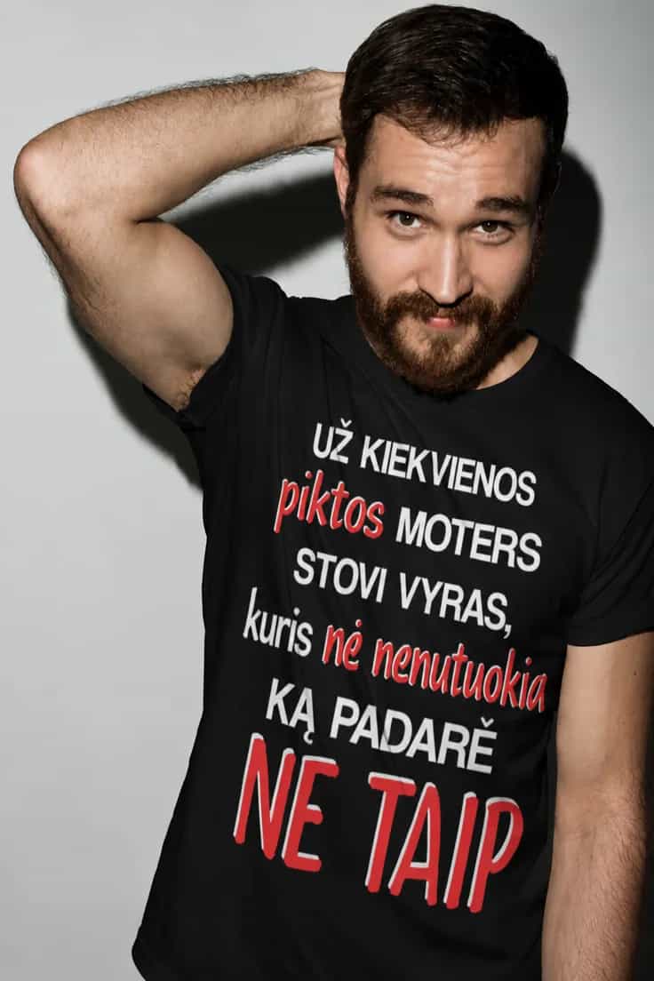 Juokingi marškinėliai Apie piktą moterį
